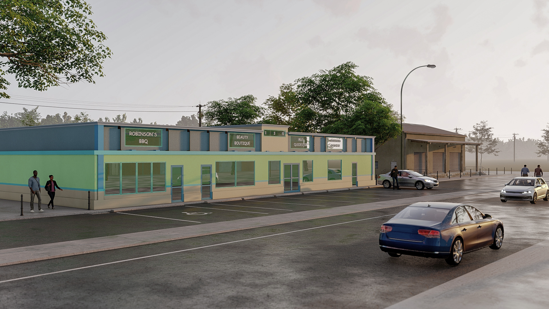 130 MLK – evening view