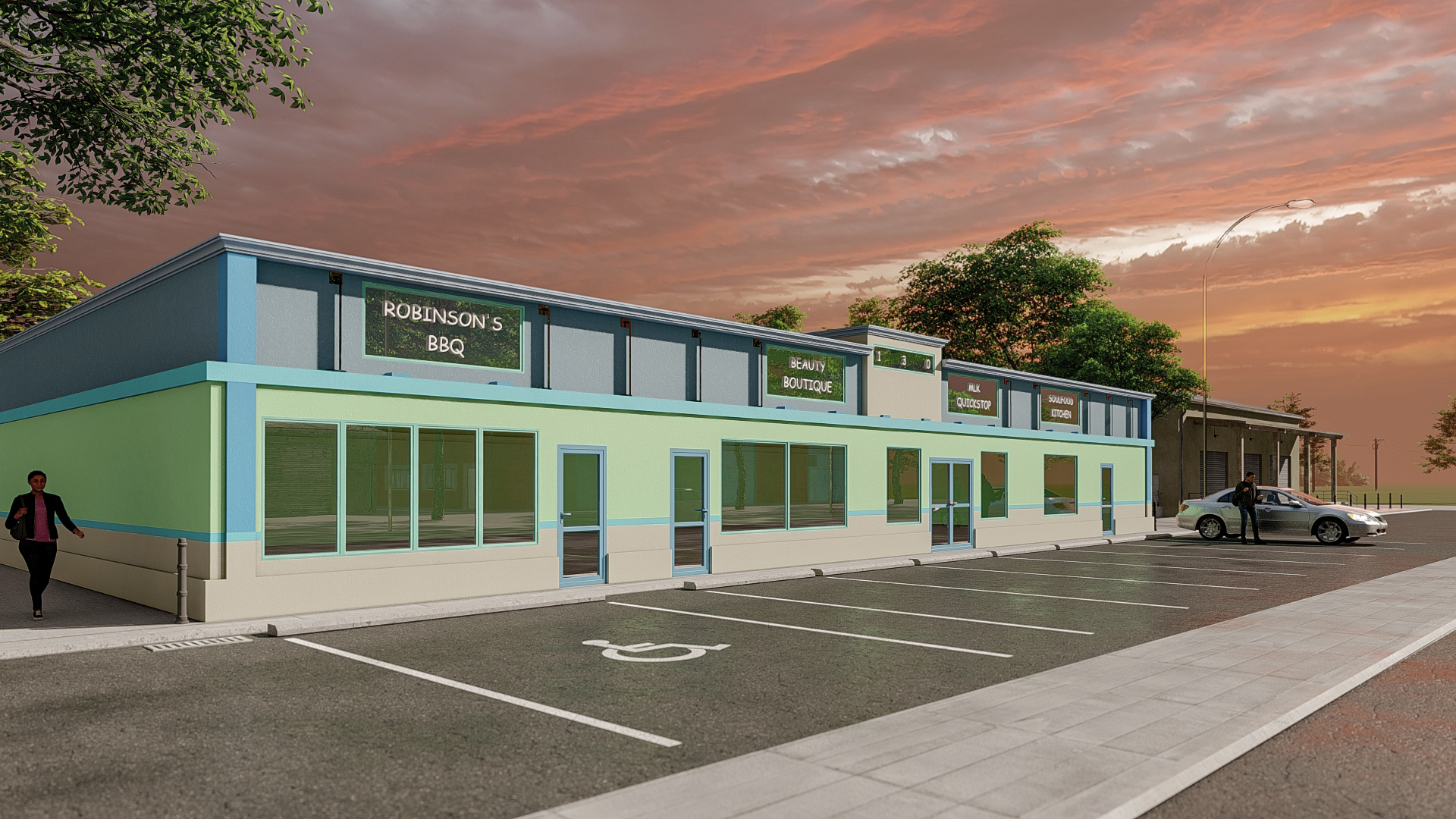 130 MLK – parking lot view